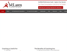 Tablet Screenshot of mclarencoaching.com